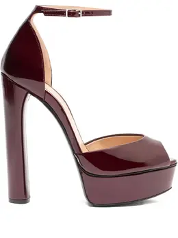 Casadei: Бордовые сандалии  Flora