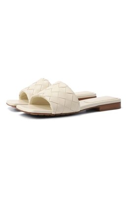 Bottega Veneta: Белые шлёпанцы 