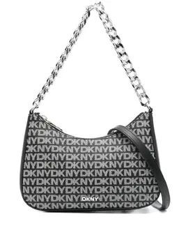 DKNY: Чёрная сумка через плечо 