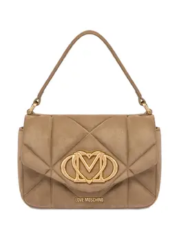 Love Moschino: Бежевая сумка-шоппер 