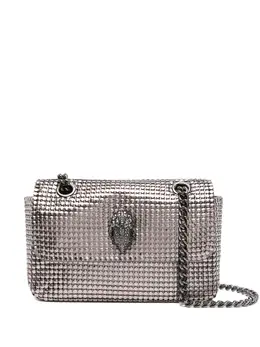 Kurt Geiger London: Серебристая сумка через плечо 