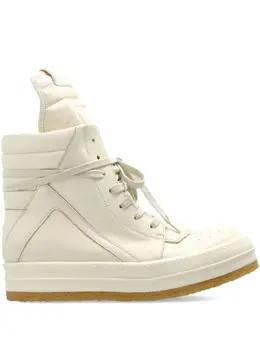 Rick Owens: Белые кроссовки  Geobasket