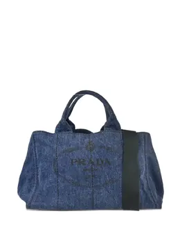 Prada Pre-Owned: Голубая сумка-шоппер 