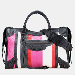 Balenciaga: Розовая сумка  Classic City