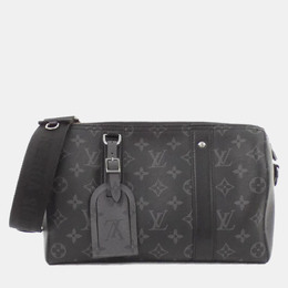 Louis Vuitton: Чёрная сумка  Keepall