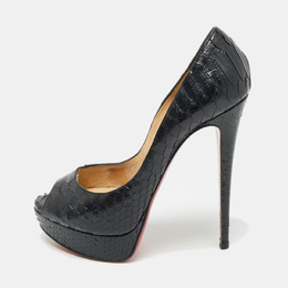 Christian Louboutin: Чёрные босоножки 