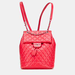 Chanel: Красный рюкзак 