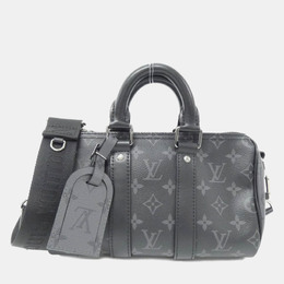 Louis Vuitton: Чёрная сумка  Keepall