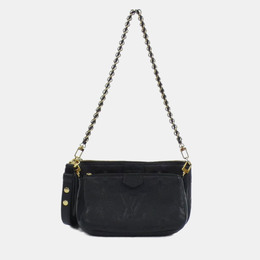 Louis Vuitton: Чёрная сумка  Pochette Accessoires