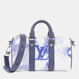 Louis Vuitton: Голубая сумка  Keepall