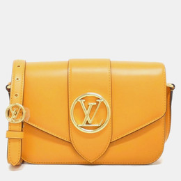 Louis Vuitton: Оранжевая сумка  Pont Neuf