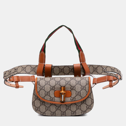 Gucci: Поясная сумка  GG Supreme в полоску