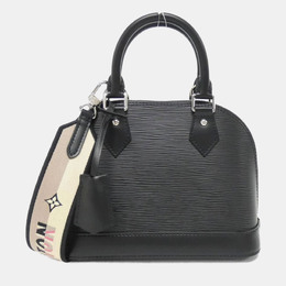 Louis Vuitton: Чёрная сумка  Alma BB