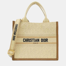 Dior: Бежевая сумка-шоппер 