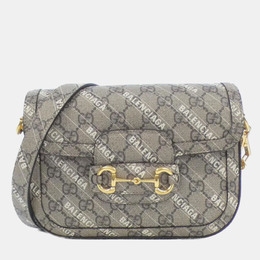 Gucci: Бежевая сумка  Horsebit 1955
