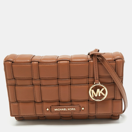 Michael Kors: Коричневая сумка через плечо 