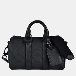 Louis Vuitton: Чёрная сумка  Keepall