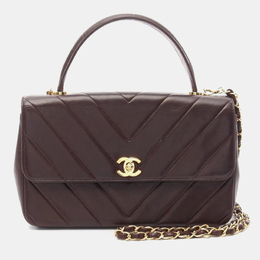 Chanel: Коричневая сумка 