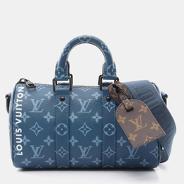 Louis Vuitton: Голубая сумка  Keepall
