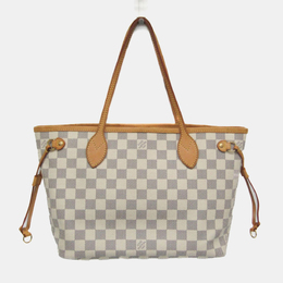 Louis Vuitton: Белая сумка-шоппер  Neverfull