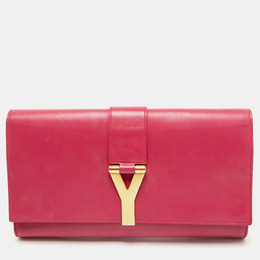 Saint Laurent Paris: Розовый клатч 