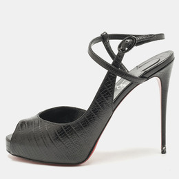 Christian Louboutin: Чёрные босоножки 