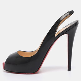 Christian Louboutin: Чёрные босоножки 