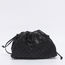Bottega Veneta: Чёрная сумка  Intrecciato