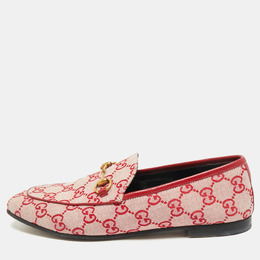 Gucci: Красные лоферы  Horsebit