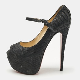 Christian Louboutin: Чёрные босоножки 