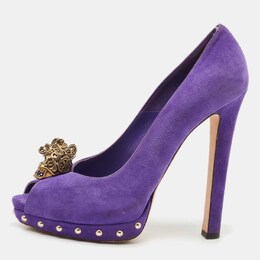 Alexander McQueen: Фиолетовые босоножки  Skull