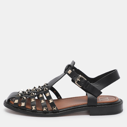 Valentino: Чёрные сандалии  Rockstud