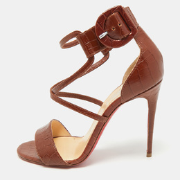 Christian Louboutin: Коричневые сандалии 