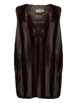 MM6 Maison Margiela: Платье из искусственного меха 