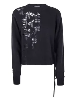 Ann Demeulemeester: Рваный свитер 