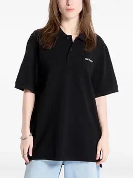 Carhartt WIP: Чёрное поло  Script