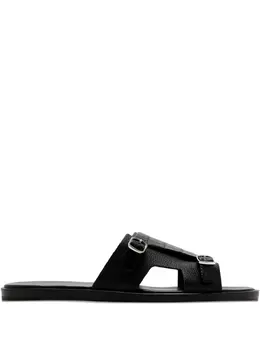 Santoni: Чёрные сандалии 