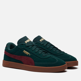 Puma: Зелёные кроссовки  Suede