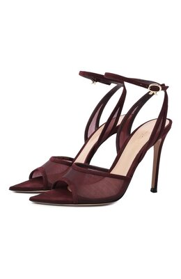 Gianvito Rossi: Бордовые босоножки 