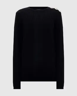 Balmain: Чёрный свитер 