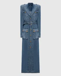Balmain: Синее платье 