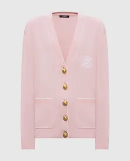 Balmain: Розовый кардиган 