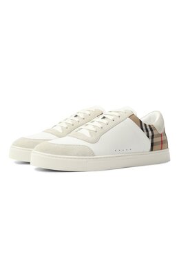 Burberry: Белые кеды 