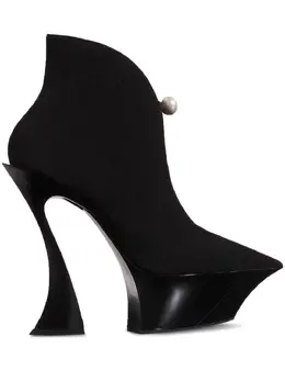 Mugler: Чёрные ботинки 