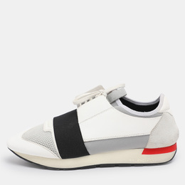 Balenciaga: Белые кроссовки  Race Runner