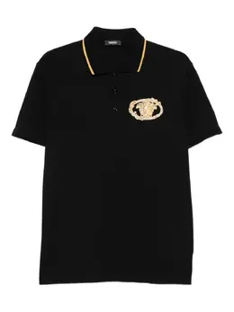 Versace: Чёрное поло  Medusa