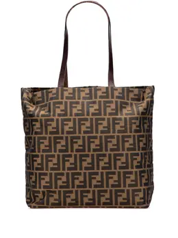 Fendi Pre-Owned: Коричневая сумка-шоппер 