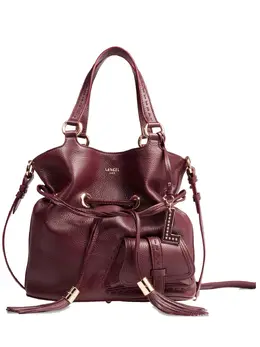 Lancel: Бордовая сумка 