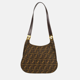 Fendi: Коричневая сумка  Zucca