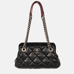 Chanel: Чёрная сумка-шоппер 